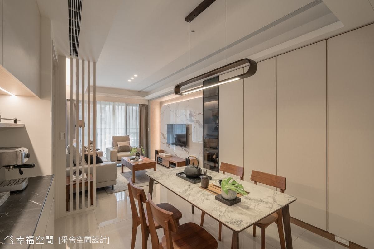 現代風客廳大理石電視牆