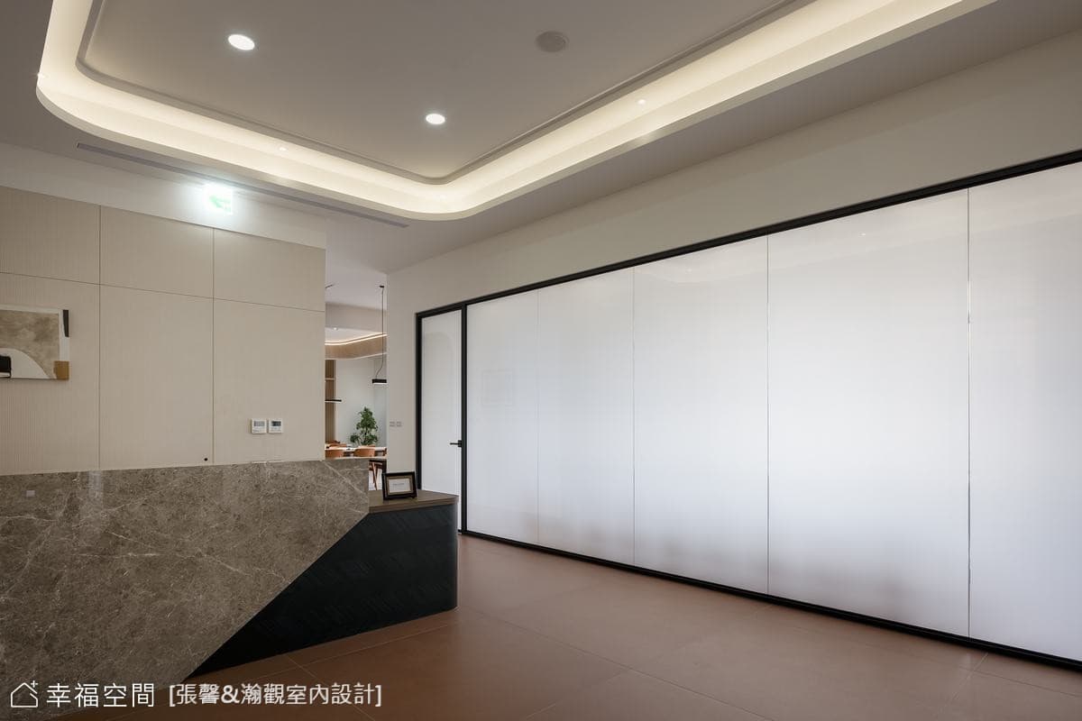 現代辦公空間石材櫃檯