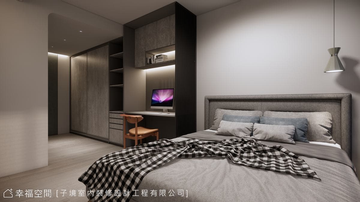 灰階基調交織異材質 打造舒適現代質感宅