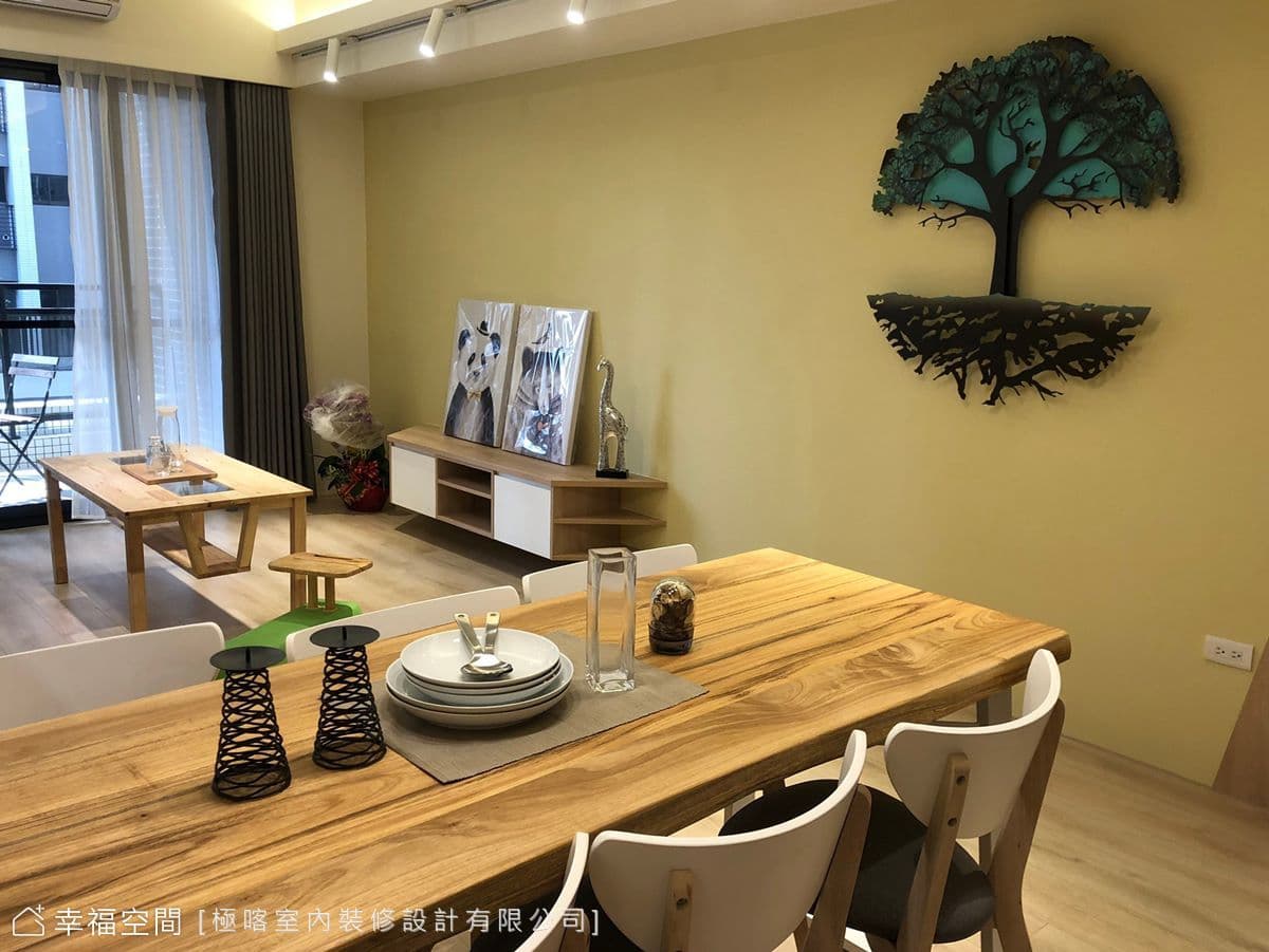 微曦中的溫潤木境 靜觀清雅庭園之美｜無印風｜28坪｜3房、2廳、2衛