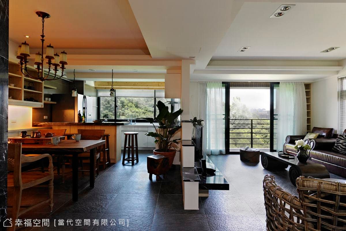 沉穩木香瀰漫 遞延恬淡謐境｜混搭風｜46坪