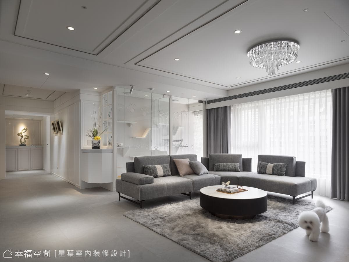 療癒玻璃貓屋 優雅輕奢寵物友善宅│現代輕奢風│43坪