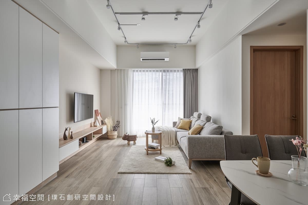 淡雅透亮裸妝 築構簡單自然家景｜北歐風｜35坪