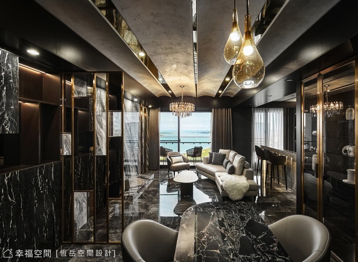 移景入室 蕩漾金色波光為家景│奢華風│30坪
