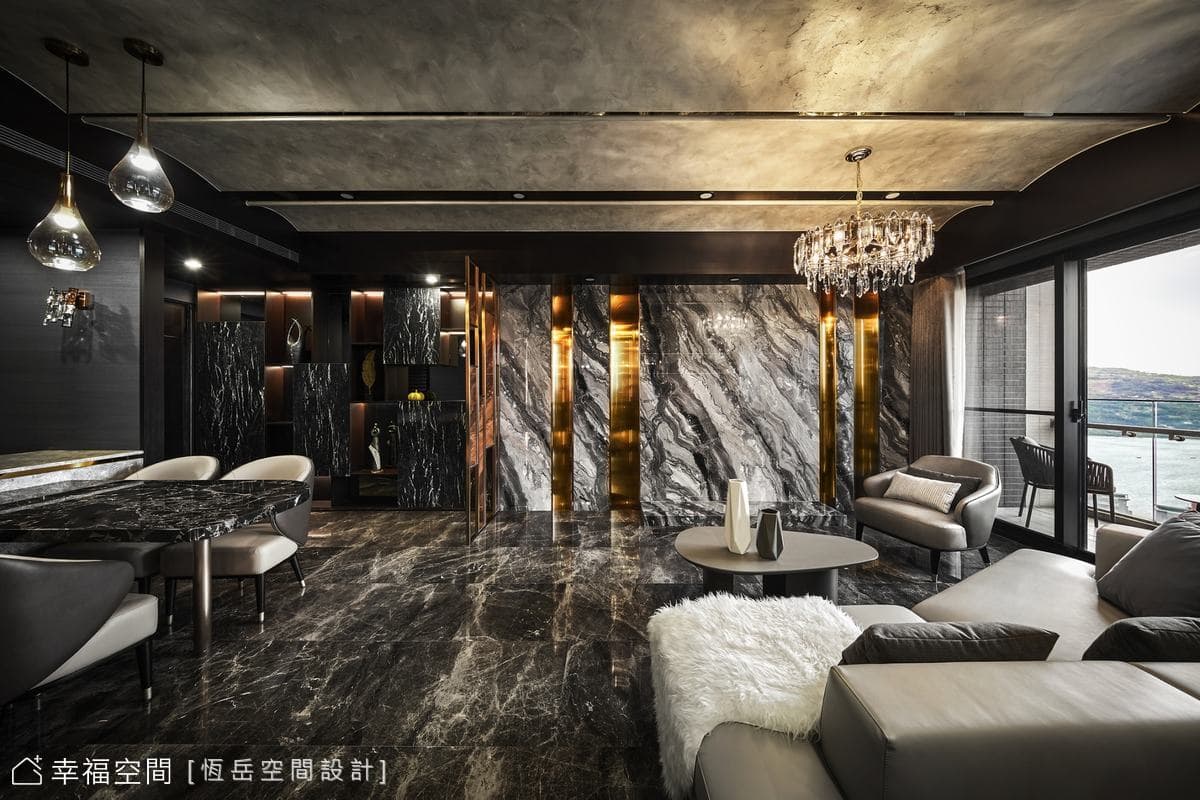 移景入室 蕩漾金色波光為家景│奢華風│30坪