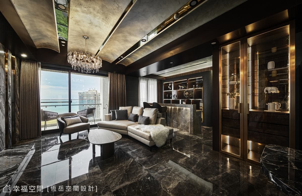 移景入室 蕩漾金色波光為家景│奢華風│30坪