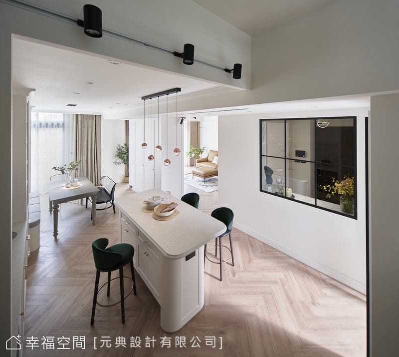 親子料理直播主的家，微美式設計│50坪