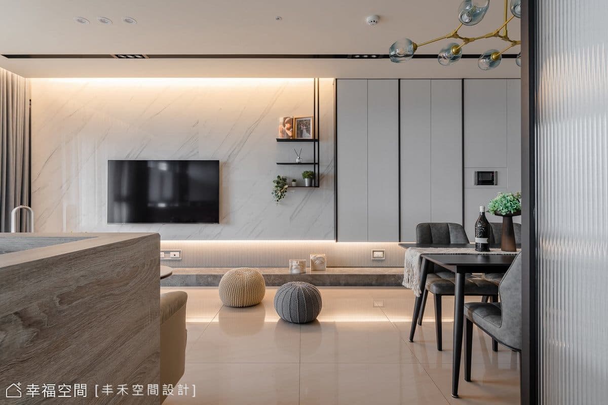 與純淨交集的輪廓線│現代風│30坪