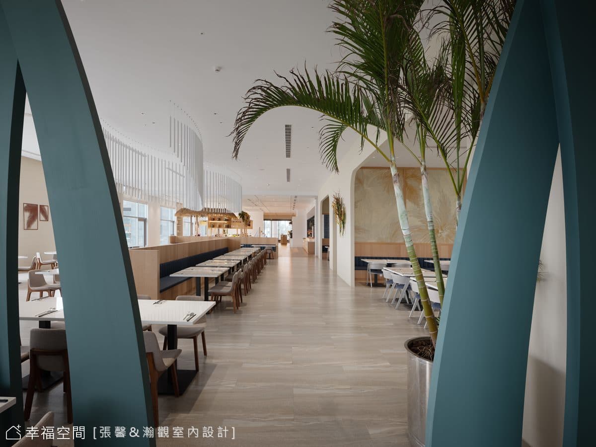 徜徉浪花綠意的食域空間│288坪