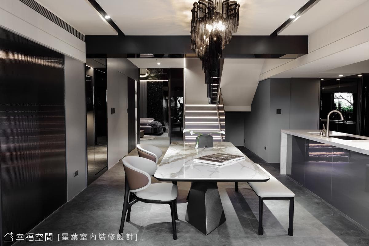 以小換大更寬敞 一圓中島餐廚料理夢│輕奢風│58坪