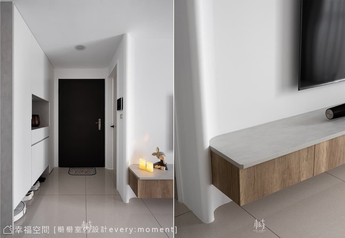 清雅舒和 柔弧簡境|現代風|23坪
