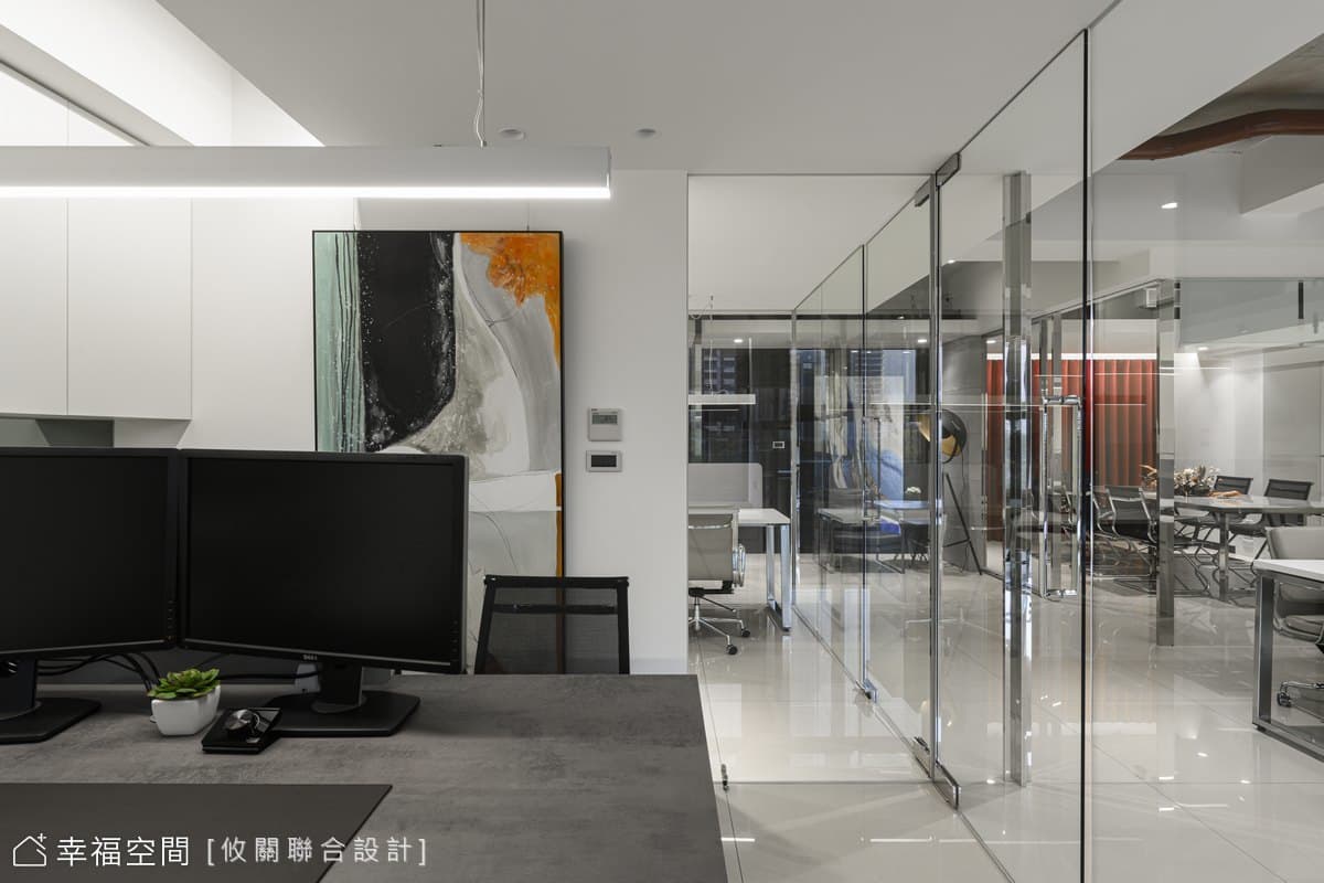 開放通透 構建簡潔俐落工作共享空間│現代風│60坪