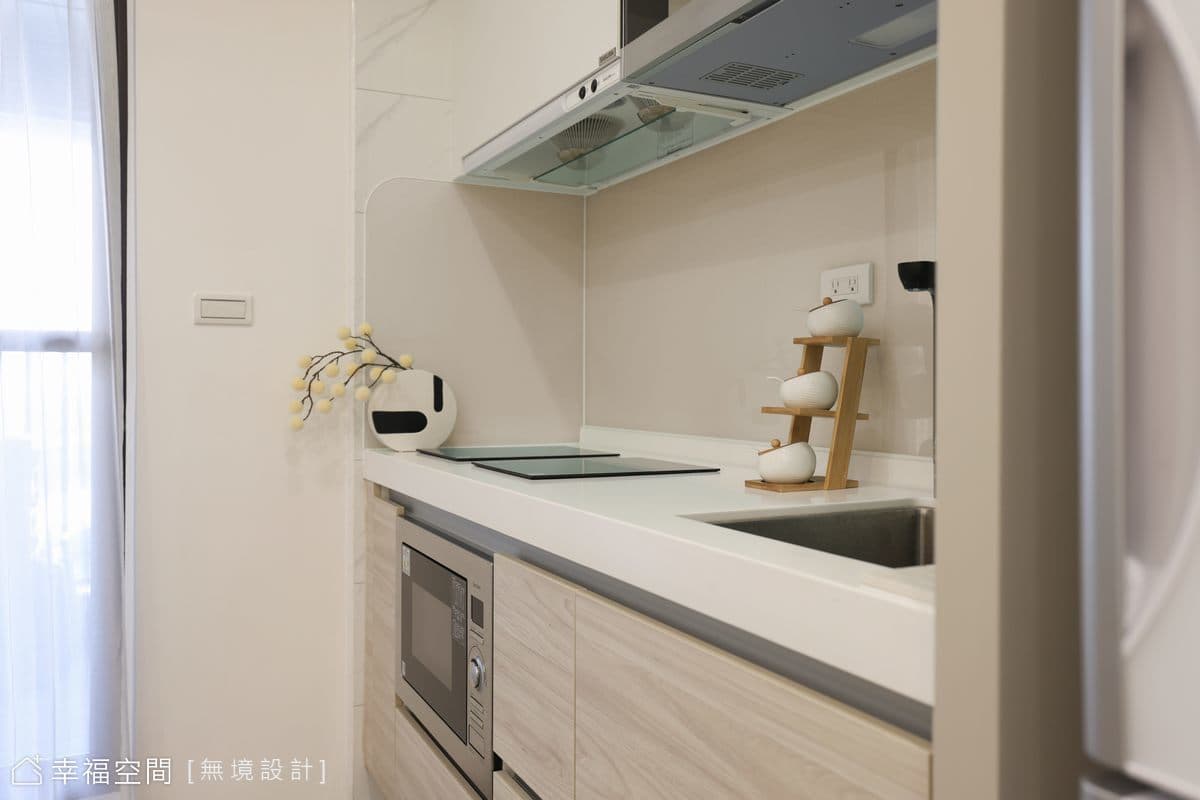 日光暖暖，奶油色系的優雅｜簡約風｜25坪
