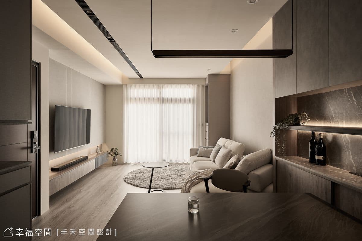 灰階雅居凝鍊一室暮光│現代風│25坪