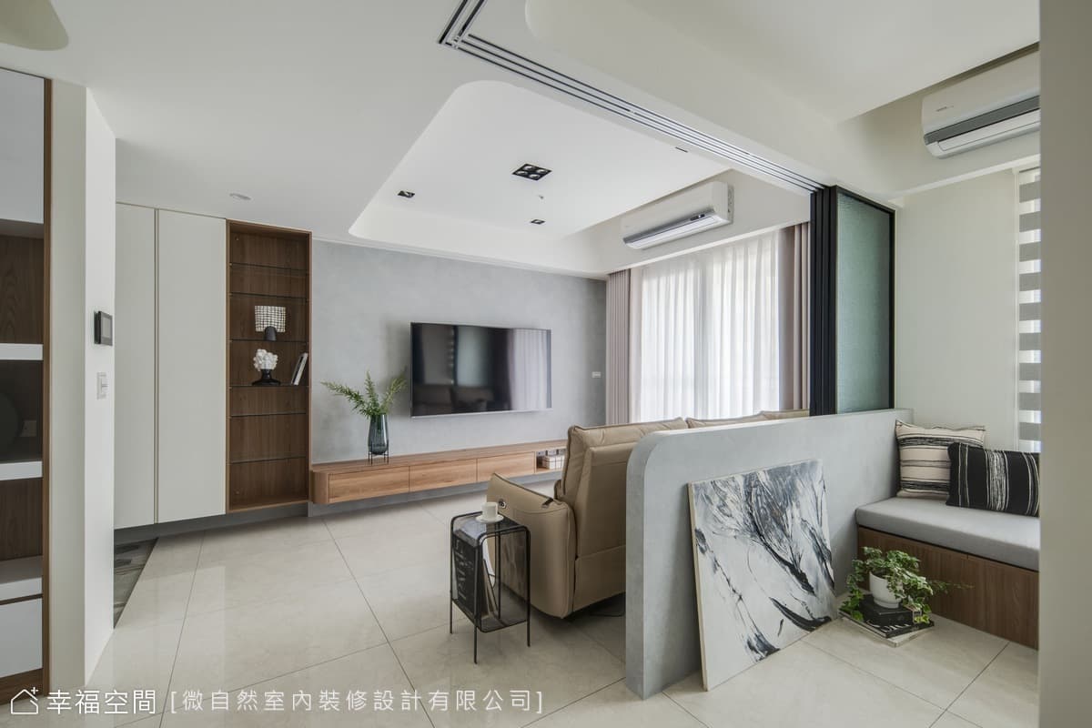 優雅灰紫調 現代雋雅單身質感寓所│20坪