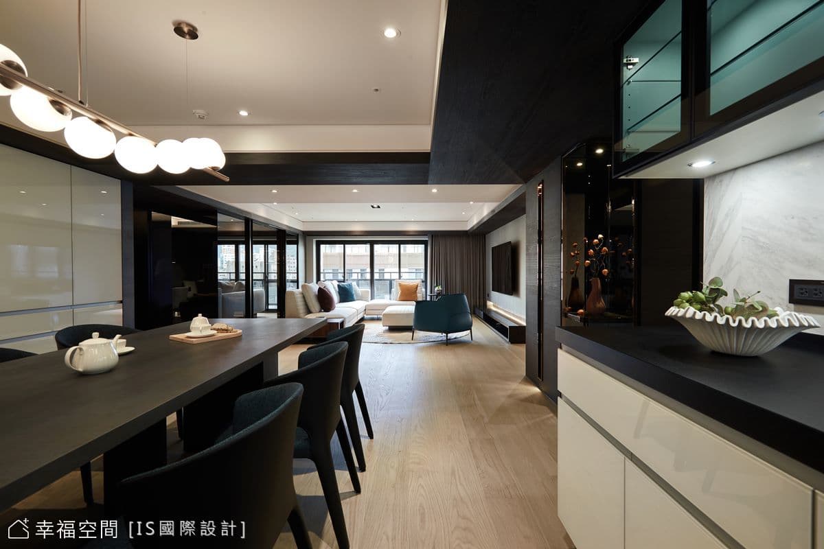溫雅黑鏡|現代風|56坪