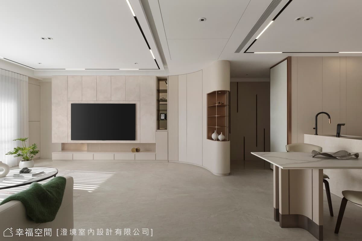 輕盈柔繪 漫開一室舒心│輕奢風│42坪