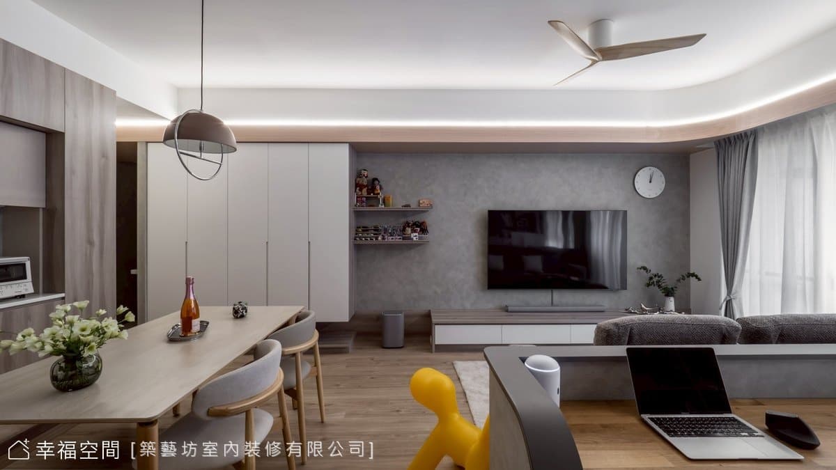 極簡手法擘劃輕盈舒心暖宅│現代風│24坪