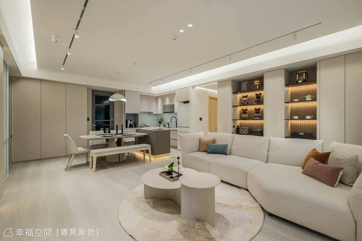 柔潤淨雅現代簡約舒心宅│43坪
