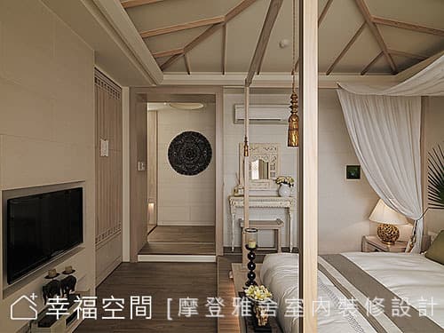 主臥室電視牆