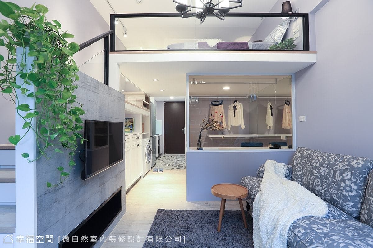 簡約美式鄉村 7.5坪灰藕色氣質小豪宅