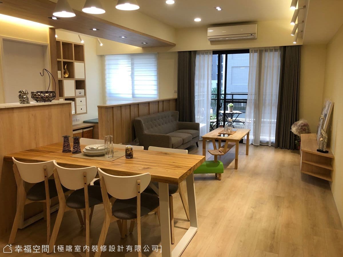 微曦中的溫潤木境 靜觀清雅庭園之美|無印風|28坪|3房、2廳、2衛